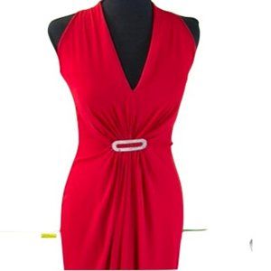 CACHE, size 4 red polyester dress
